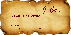 Gundy Csinszka névjegykártya